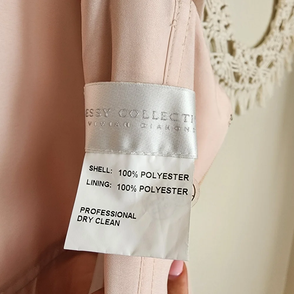 Dessy Collection Tie-Shoulder Chiffon Maxi Dress With Front Slit In Cameo